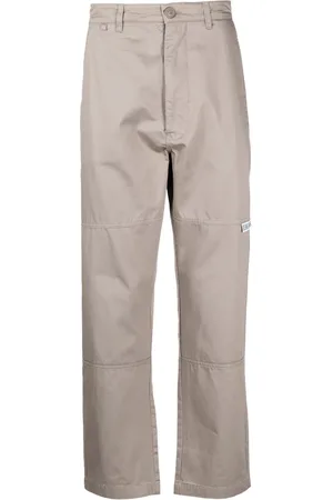 Izzue Logo-patch cotton chinos