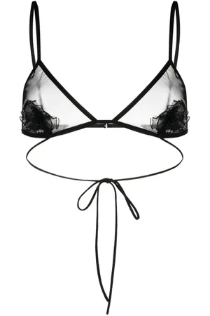 Nensi Dojaka Flower-appliqué triangle bra