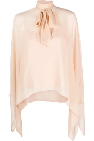 P.A.R.O.S.H. Pussy bow-collar silk blouse