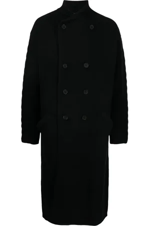 YOHJI YAMAMOTO Chunky-knit wool coat