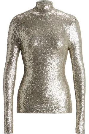 Ralph Lauren Sequin-embellished high-neck T-shirt