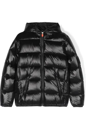 save the duck Logo-patch hooded padded jacket