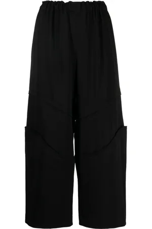 Comme des Garçons Elasticated-waist cropped wool trousers
