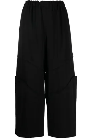 Comme des Garçons Elasticated-waist cropped wool trousers