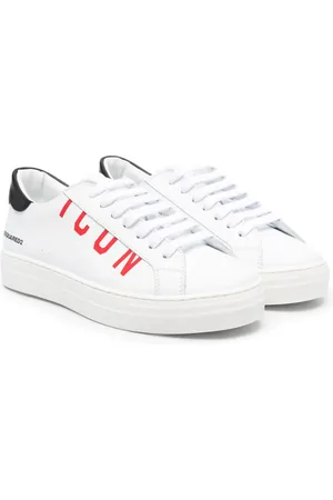 Dsquared2 Icon-print leather sneakers