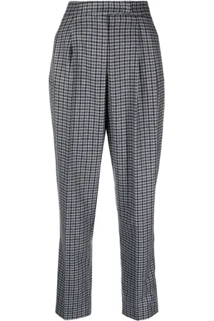 Emporio Armani Checked high-waist tapered trousers