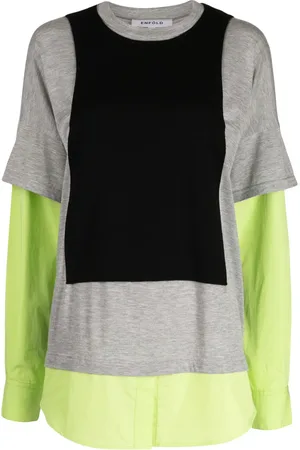 ENFÖLD Patchwork layered blouse