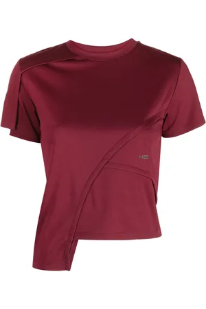 HELIOT EMIL Logo-print panelled-design T-shirt