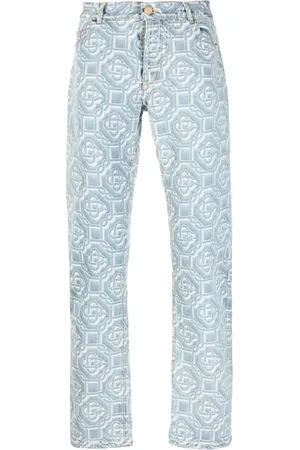 Casablanca Monogram-print straight-leg jeans