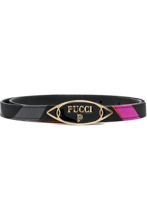 Puccini Multi-way stripes leather belt