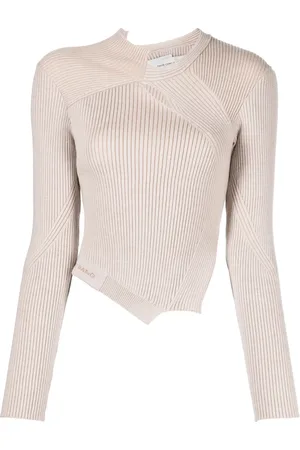 Feng Chen Wang Cut-out detailing ribbed-knit jumper