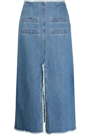 REJINA PYO High-rise denim midi skirt