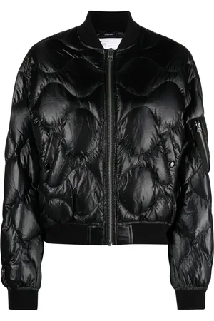 R13 Band-collar padded jacket