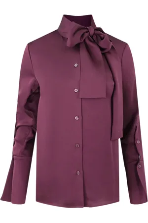 Simkhai Candela pussy-bow satin shirt