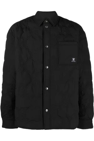 Daily paper Logo-patch quilted jacket