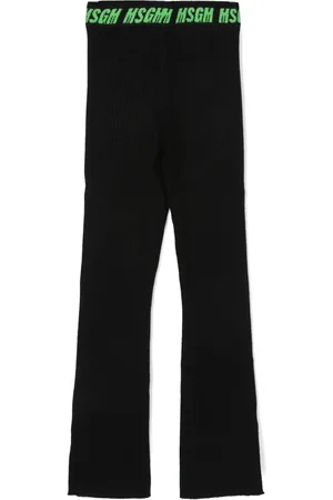 Msgm Logo-print ribbed trousers