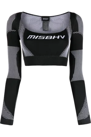 MISBHV Logo-jacquard crop top