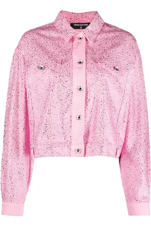 Patrizia Pepe Rhinestone-embellished cotton jacket