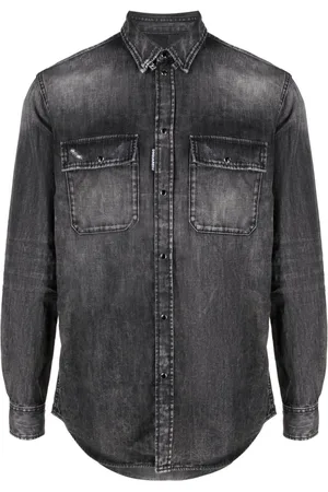 Dsquared2 Distressed-effect cotton shirt