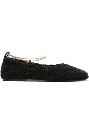 Maria Luca Teddy Augusta shearling ballerina shoes