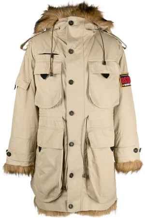 Dsquared2 Logo-patch cotton parka