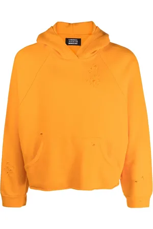 Liberal Youth Ministry Distressed-finish cropped hoodie