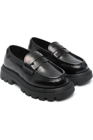 GALLUCCI Chunky leather penny loafers