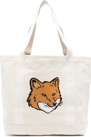 Maison Kitsuné Fox Head canvas tote bag