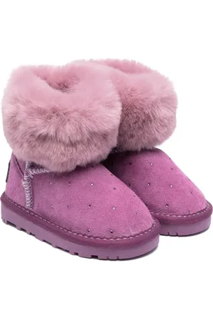 MONNALISA Shearling-detail ankle boots