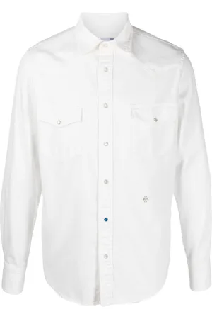 White jean hot sale shirt mens