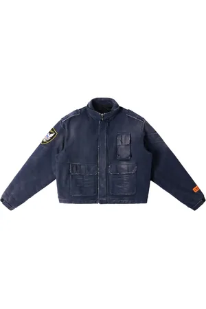 Heron Preston Eagle-patch distressed-effect jacket