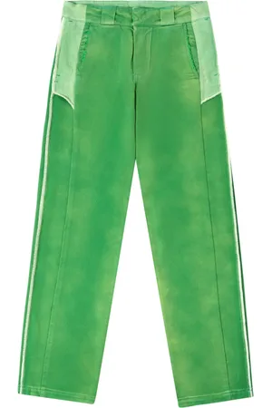 Heron Preston Mid-rise distressed-finish trousers