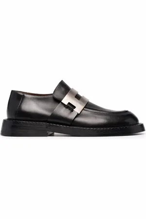 MARSÈLL Metallic-plaque loafers