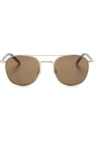 Montblanc Raised-bridge square-frame sunglasses