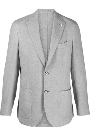LUIGI BIANCHI MANTOVA Single-breasted cotton blazer