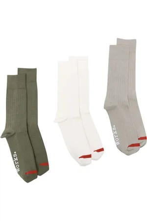 Universal Works Logo-embroidered ribbed-knit sock set