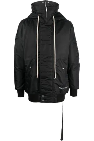 Rick Owens Logo-patch hooded jacket