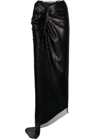 Rick Owens Sequinned side-slit skirt