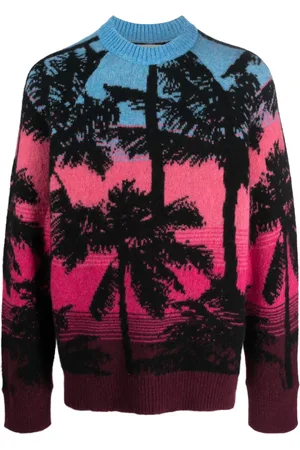 LANEUS Pattern intarsia-knit ombr?? jumper