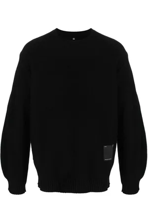 OAMC Logo-patch ribbed-knit sweatshirt