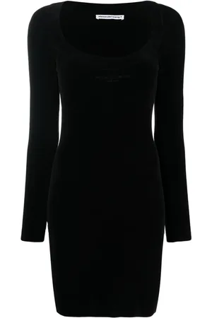Alexander Wang Logo-embroidered scoop-neck minidress