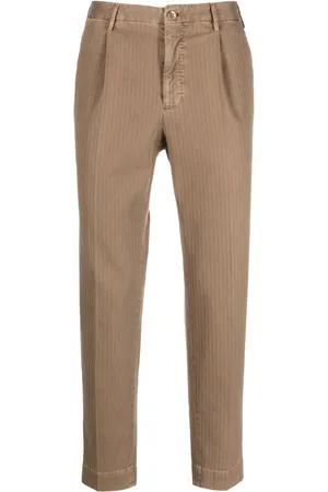 Incotex Tonal-striped cotton-blend chinos