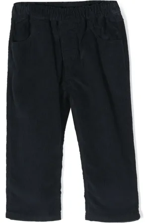 KNOT Logo-patch corduroy trousers