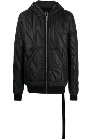 Rick Owens Gimp quilted hooded jacket