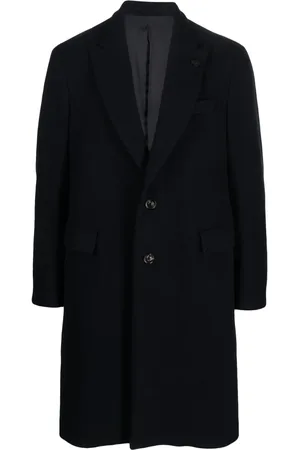 LARDINI Single-breasted wool blend coat