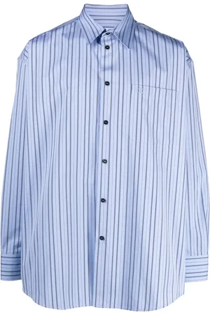 OFF-WHITE Logo-embroidered striped shirt