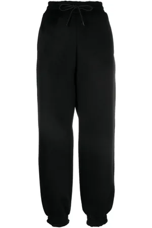 Msgm Logo-embroidered tapered-leg trousers