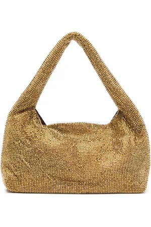 KARA Mini Armpit crystal mesh tote bag