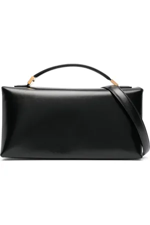 Marni Prisma logo-stamp leather tote bag