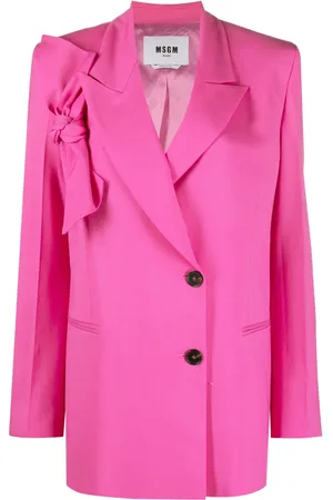Msgm Bow-detail double-breasted blazer